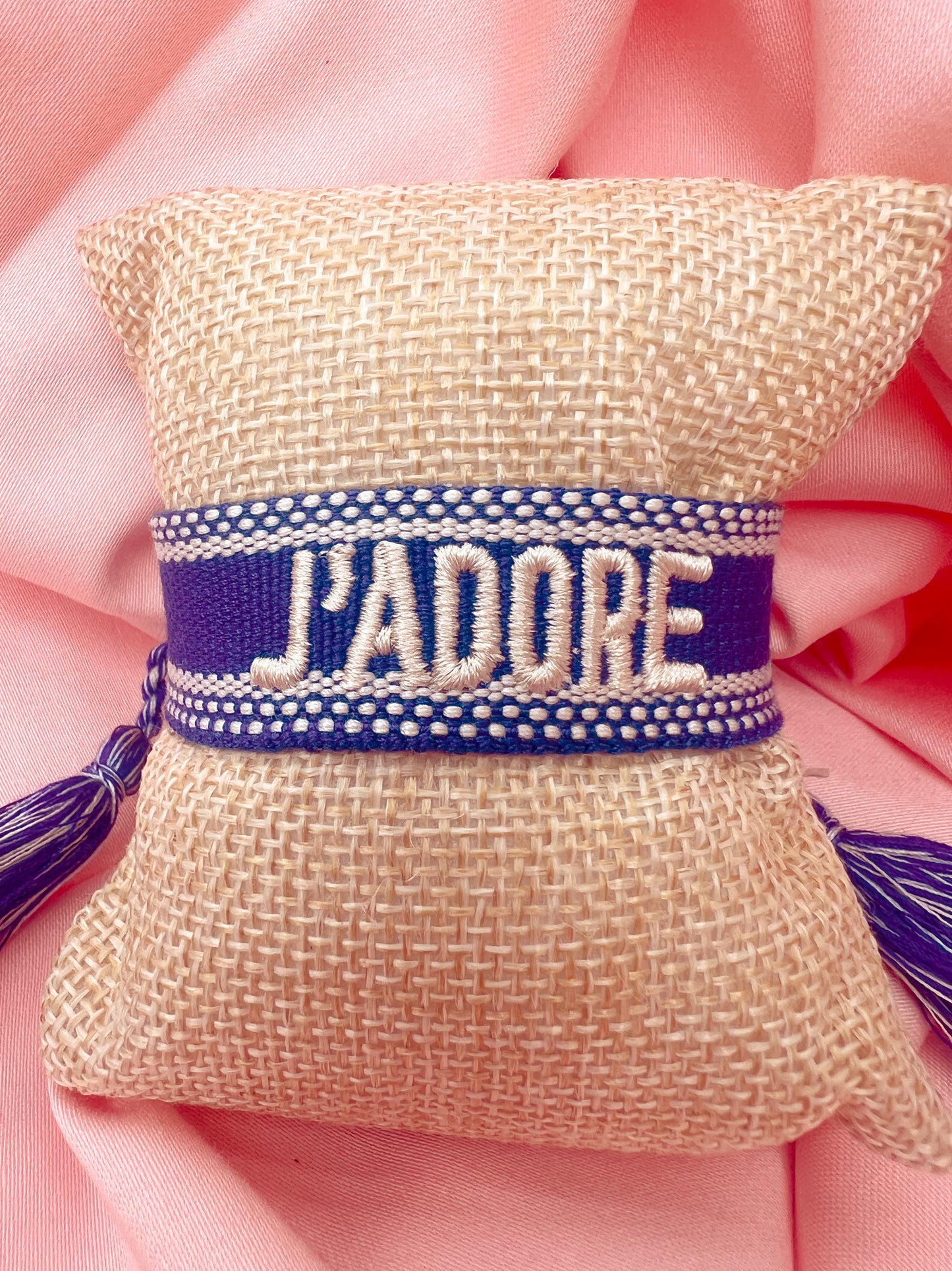 Bracelet « J’adore » Bleu Nuit