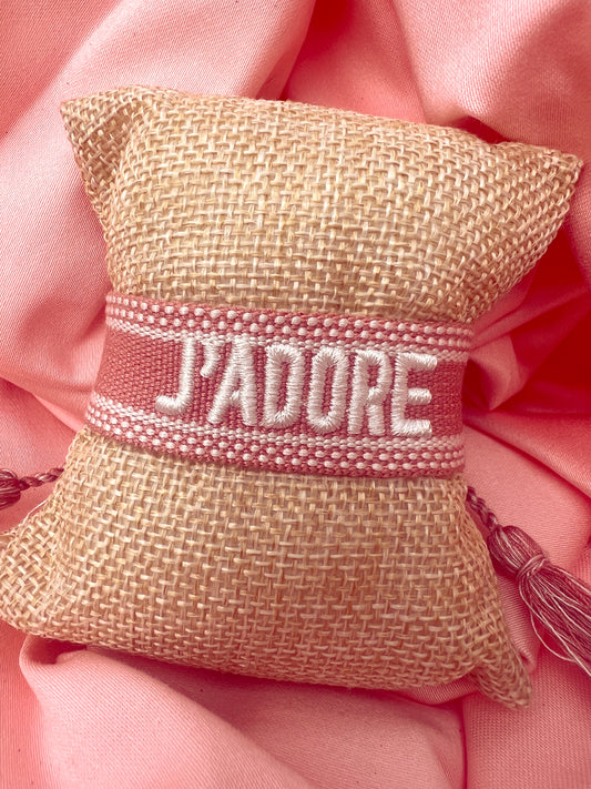 Bracelet « J’adore » Rose