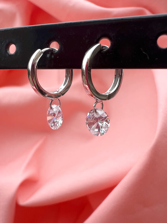 Boucles d’oreilles gros diamant